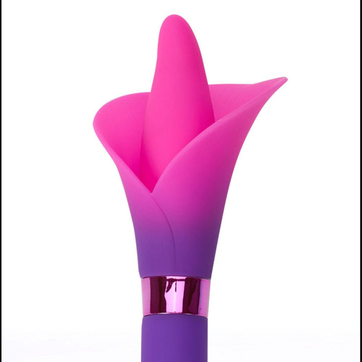 Maia VALA - Purple - Purple/Pink 22.2 cm USB Rechargeable Flower Vibrator – Sex toys NZ by Naughtyhut. Discreet delivery nationwide.