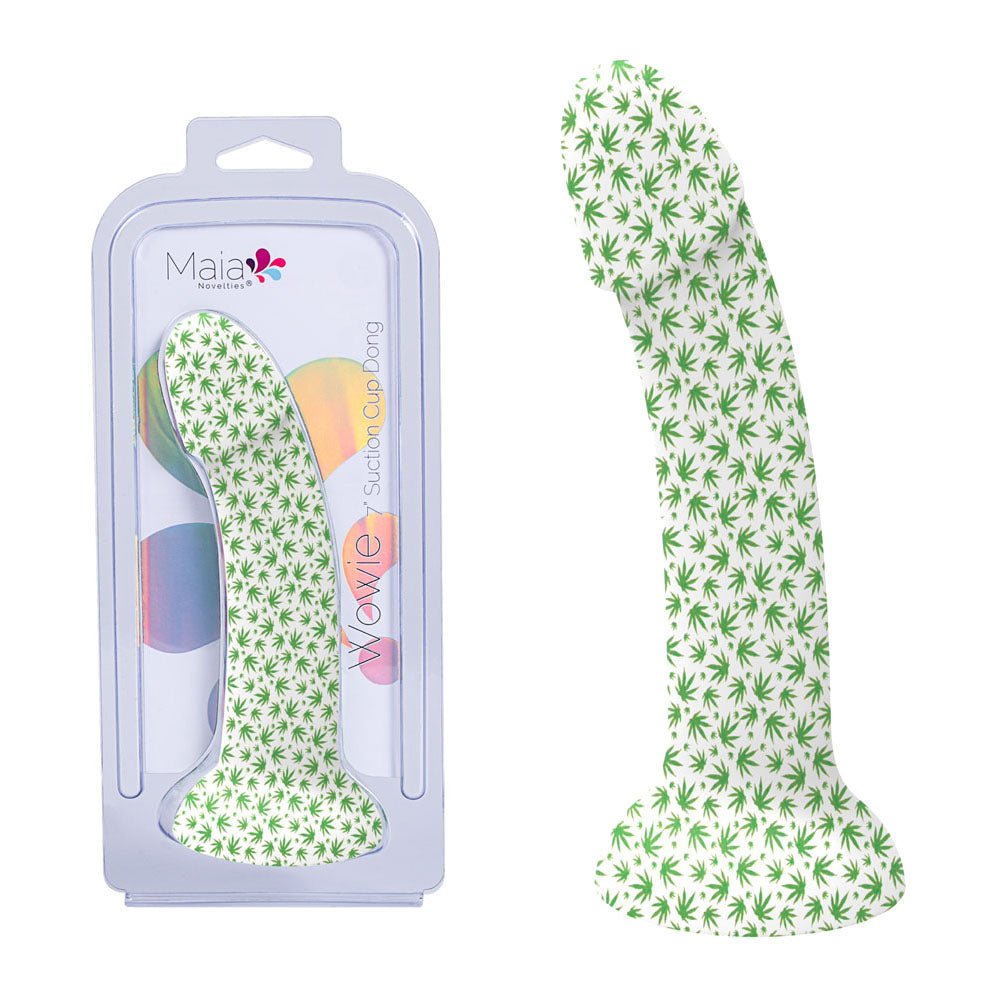 Maia WOWIE - Glow in Dark White 17.8 cm Dong – Sex toys NZ by Naughtyhut. Discreet delivery nationwide.