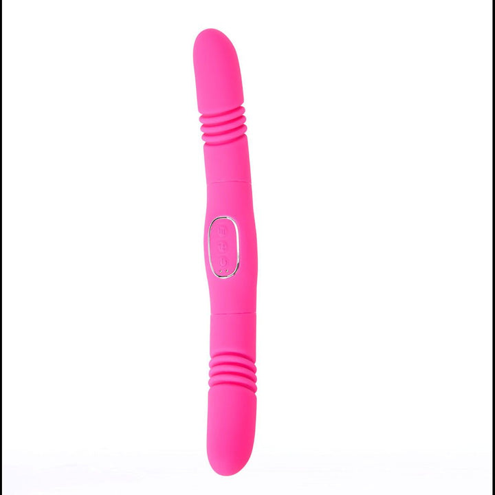 Maia ZENA - Pink - Pink 35.5 cm USB Rechargeable Dual Thrusting Double Ended Vibrator – Sex toys NZ by Naughtyhut. Discreet delivery nationwide.