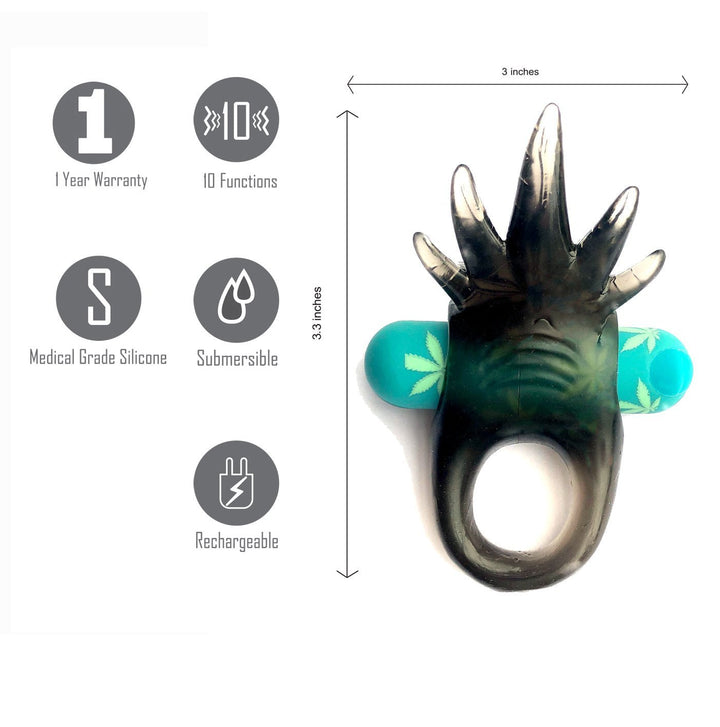 Maia Ziggy - Hemp Green USB Rechargeable Vibrating Cock Ring – Sex toys NZ by Naughtyhut. Discreet delivery nationwide.