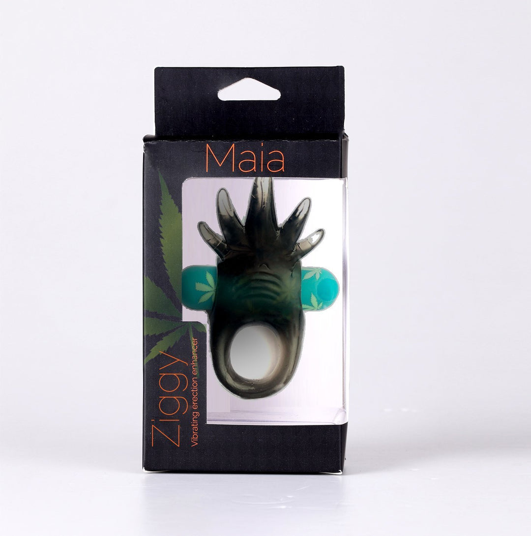 Maia Ziggy - Hemp Green USB Rechargeable Vibrating Cock Ring – Sex toys NZ by Naughtyhut. Discreet delivery nationwide.