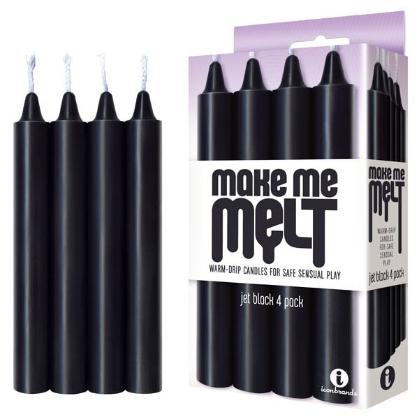 Make Me Melt Drip Candles - Black - Jet Black Drip Candles - 4 Pack – Sex toys NZ by Naughtyhut. Discreet delivery nationwide.