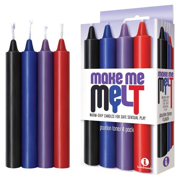 Make Me Melt Drip Candles - Passion - Passion Tones Drip Candles - 4 Pack – Sex toys NZ by Naughtyhut. Discreet delivery nationwide.