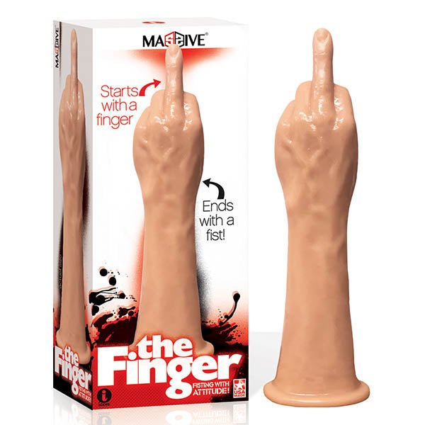 Massive The Finger - Flesh 35 cm (14'') Fisting Trainer Dong – Sex toys NZ by Naughtyhut. Discreet delivery nationwide.