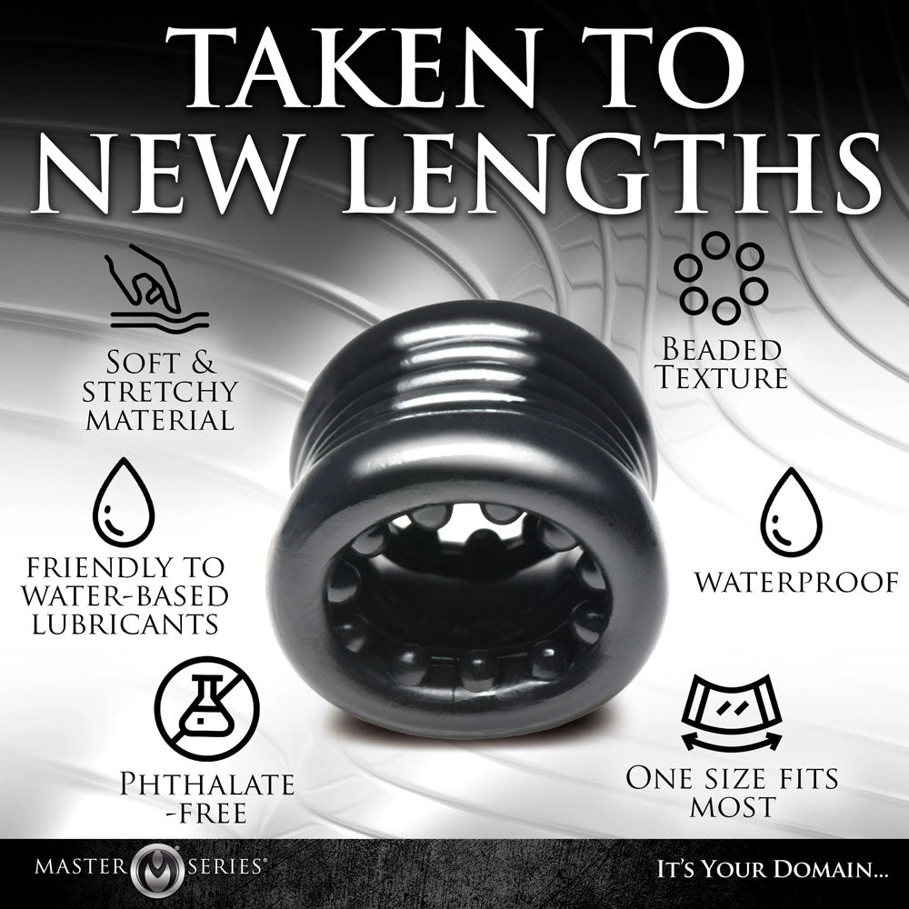 Master Series Ball Stack Ball Stretcher - Black - Black Ball Stretcher – Sex toys NZ by Naughtyhut. Discreet delivery nationwide.