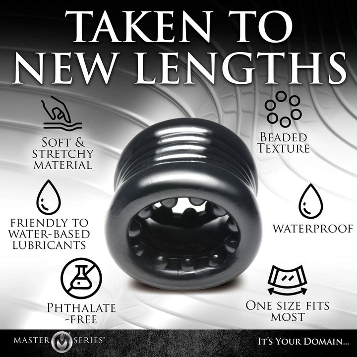 Master Series Ball Stack Ball Stretcher - Black - Black Ball Stretcher – Sex toys NZ by Naughtyhut. Discreet delivery nationwide.