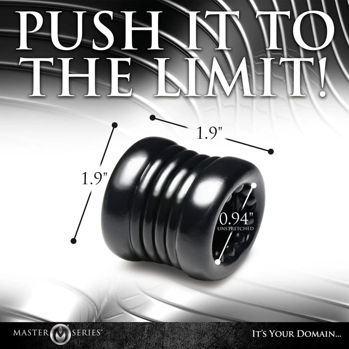 Master Series Ball Stack Ball Stretcher - Black - Black Ball Stretcher – Sex toys NZ by Naughtyhut. Discreet delivery nationwide.