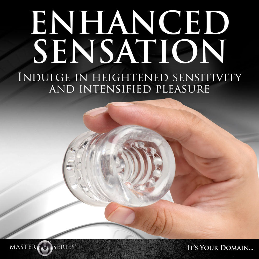 Master Series Ball Stack Ball Stretcher - Clear - Clear Ball Stretcher – Sex toys NZ by Naughtyhut. Discreet delivery nationwide.