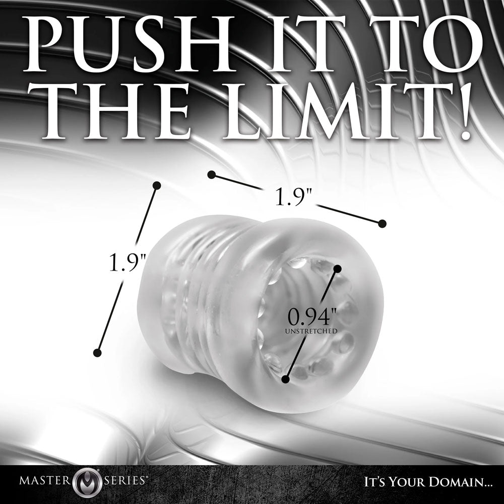 Master Series Ball Stack Ball Stretcher - Clear - Clear Ball Stretcher – Sex toys NZ by Naughtyhut. Discreet delivery nationwide.