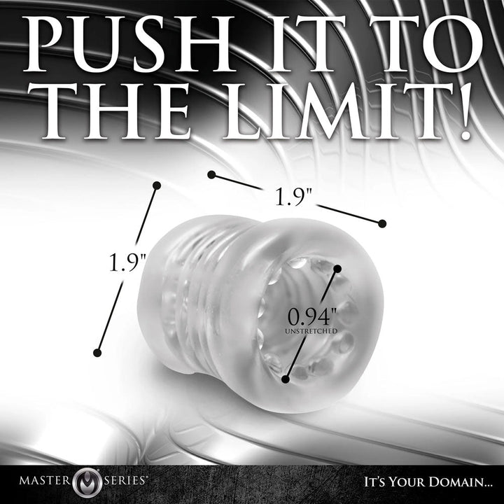 Master Series Ball Stack Ball Stretcher - Clear - Clear Ball Stretcher – Sex toys NZ by Naughtyhut. Discreet delivery nationwide.