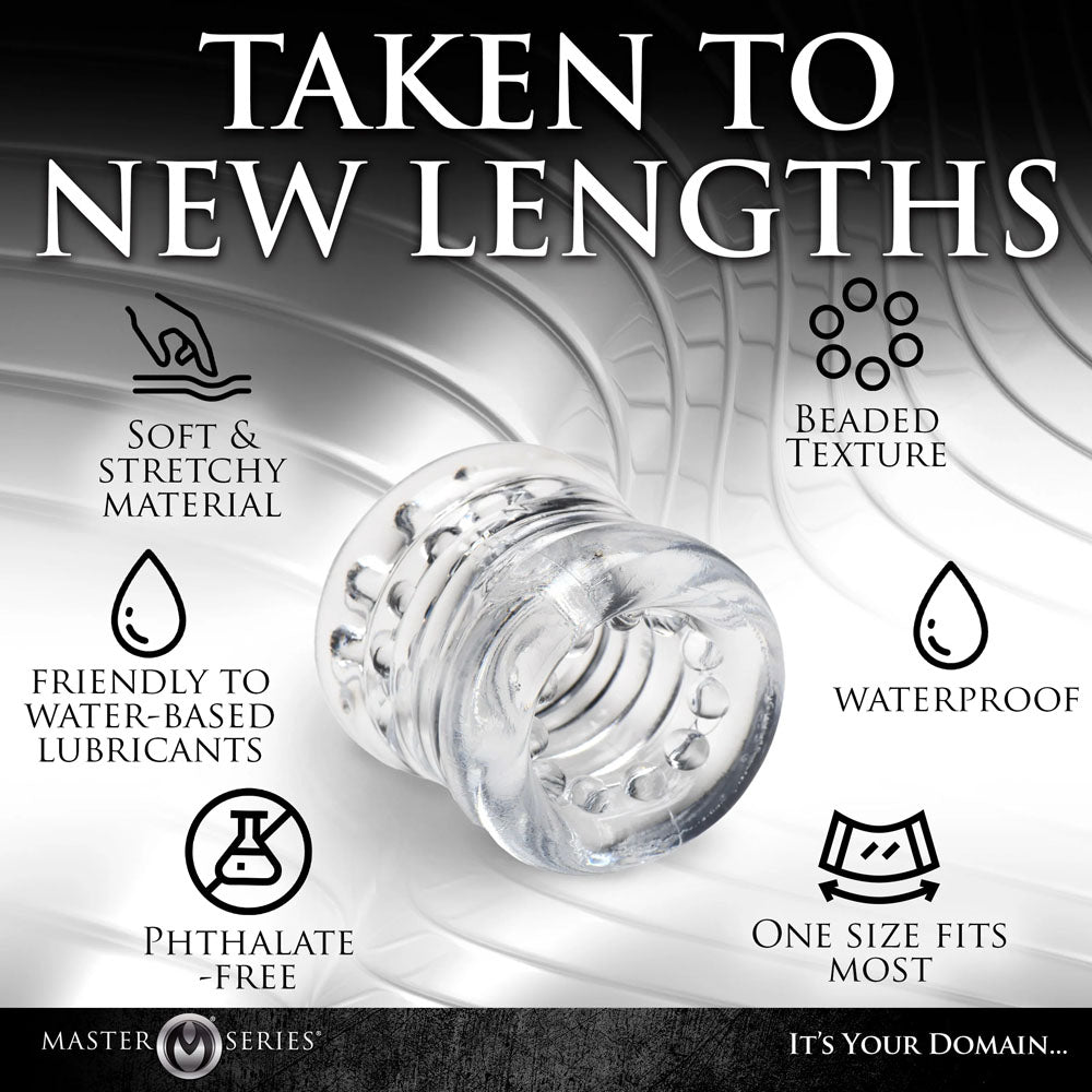 Master Series Ball Stack Ball Stretcher - Clear - Clear Ball Stretcher – Sex toys NZ by Naughtyhut. Discreet delivery nationwide.