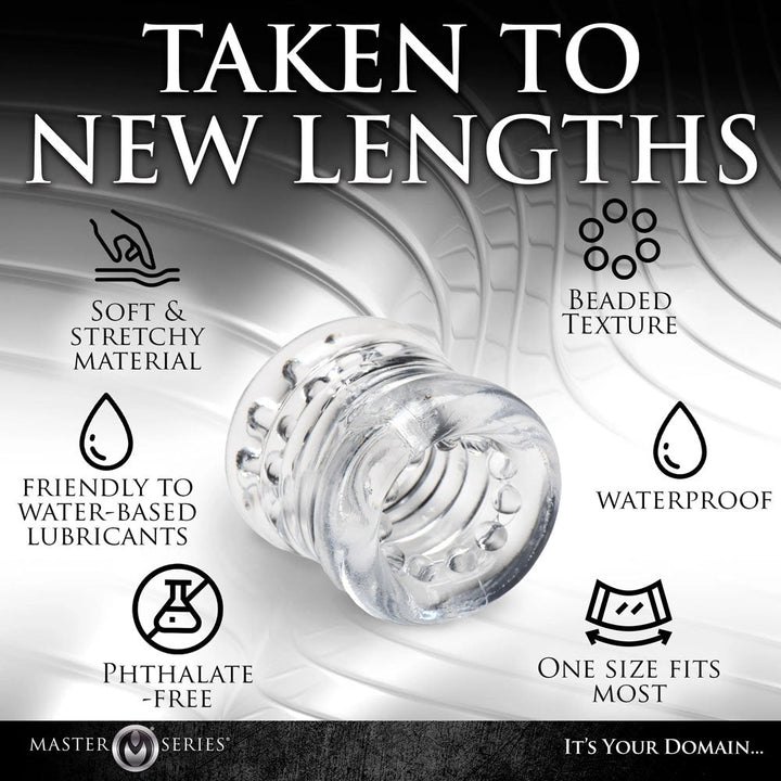 Master Series Ball Stack Ball Stretcher - Clear - Clear Ball Stretcher – Sex toys NZ by Naughtyhut. Discreet delivery nationwide.