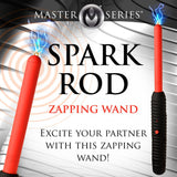 Buy Master Series Spark Rod - Black/Red Zapping e - Wand – Naughtyhut NZ sex toys online. Discreet delivery & top brands.