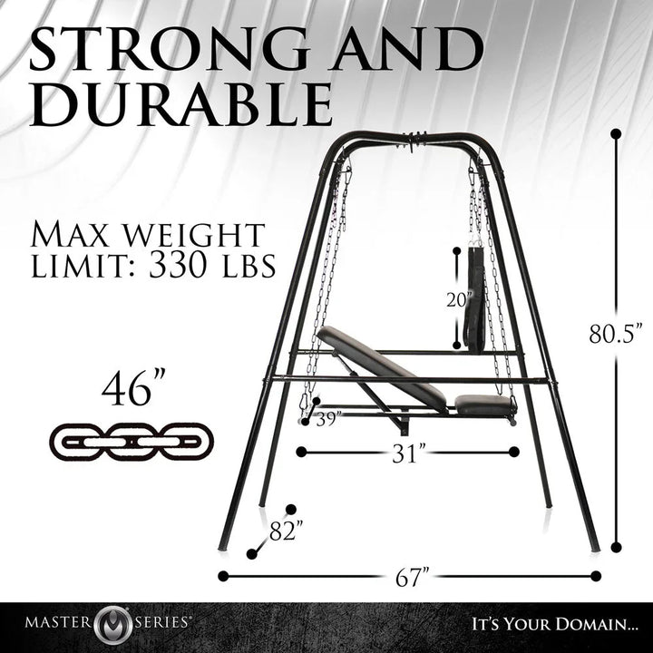 Throne dimension diagram, 330 lb weight limit with frame heights and widths marked