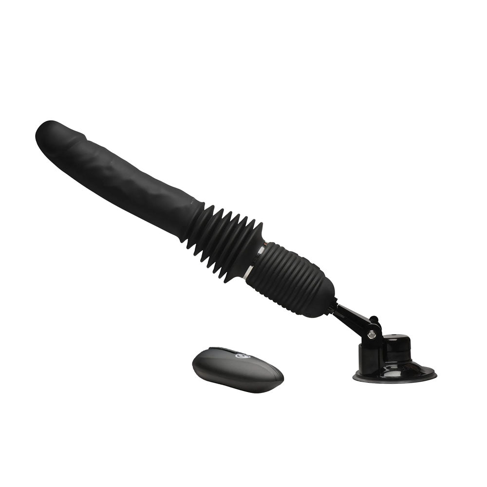 Buy Master Series Ultimate Power Pounder - Black 30 cm USB Rechargeable Thrusting Vibrator – Naughtyhut NZ sex toys online. Discreet delivery & top brands.