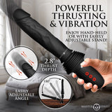 Buy Master Series Ultimate Power Pounder - Black 30 cm USB Rechargeable Thrusting Vibrator – Naughtyhut NZ sex toys online. Discreet delivery & top brands.