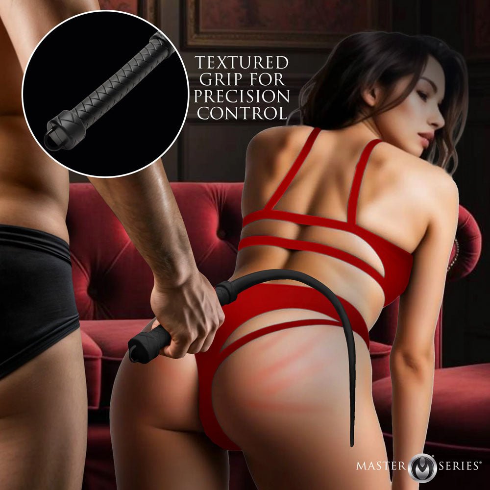 Buy Master Series Viper Tail - Black - Black Silicone Whip – Naughtyhut NZ sex toys online. Discreet delivery & top brands.