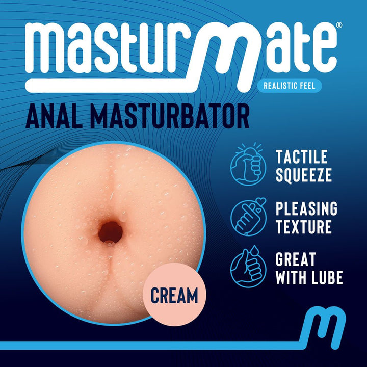 Masturmate - Butt - Cream - Flesh Anal Stroker – Sex toys NZ by Naughtyhut. Discreet delivery nationwide.