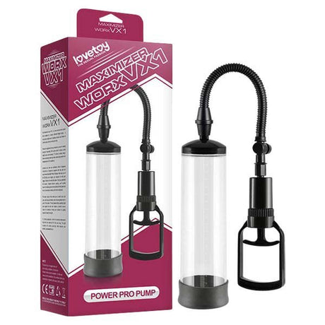 Buy Maximizer Worx VX1 - Power Pro Pump - Clear Penis Pump with Cock Ring – Naughtyhut NZ sex toys online. Discreet delivery & top brands.