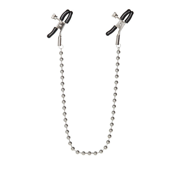 CalExotics Nipple Play Silver Beaded Nipple Clamps Silver