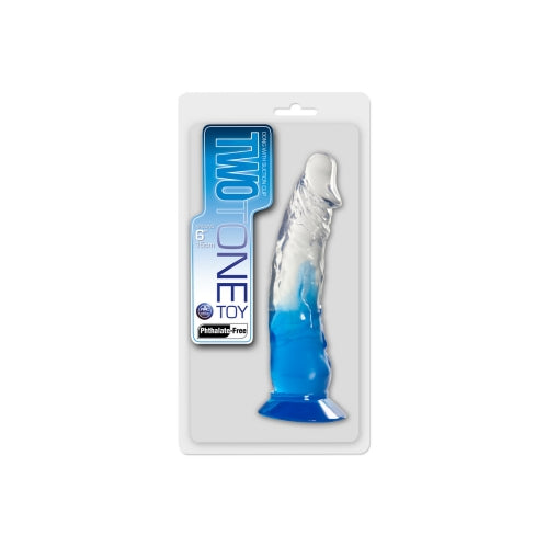 Two Tone PVC Dong 15.2cm No Balls – Clear/Blue - image 2
