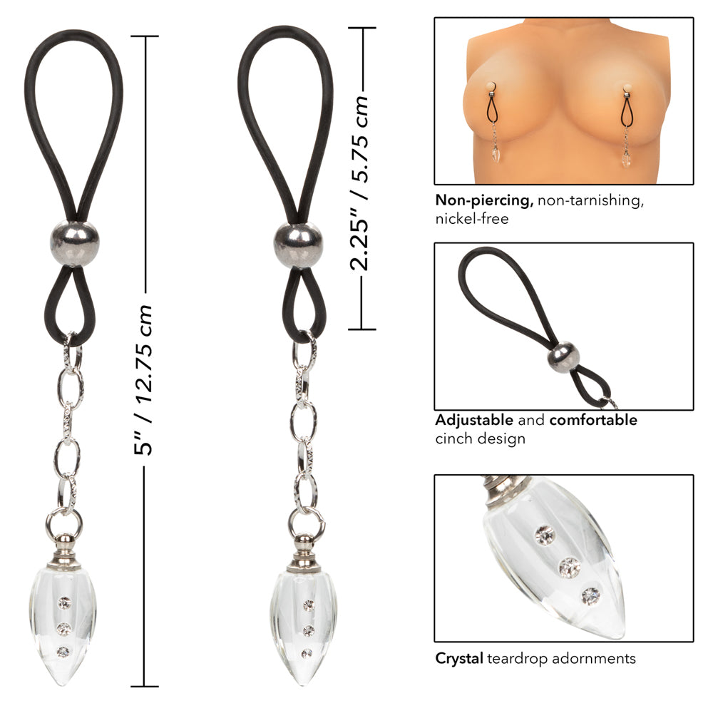 Nipple Play Crystal Teardrop Nipple Jewelry - image 2