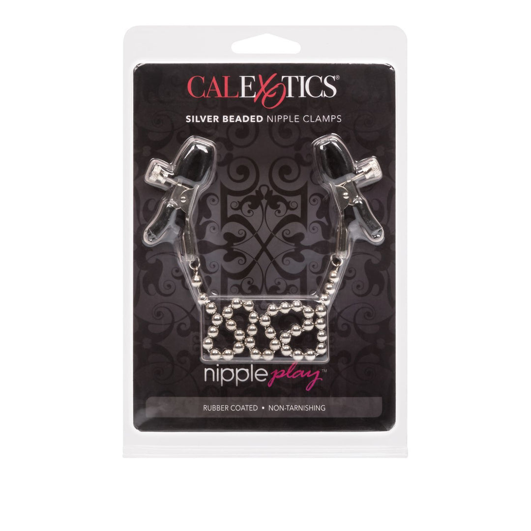 Nipple Play Silver Beaded Nipple Clamps Silver