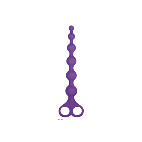 8" Ribbed Silicone Anal Beads