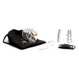 Buy Mini - Me Black Chastity Cock Cage Kit - Clear - Clear 1.25 Inch Cock Cage Kit – Naughtyhut NZ sex toys online. Discreet delivery & top brands.