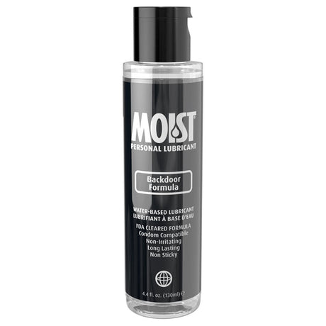 Buy Moist Backdoor Formula - Water Based Anal Lubricant - 130 ml Bottle – Naughtyhut NZ sex toys online. Discreet delivery & top brands.