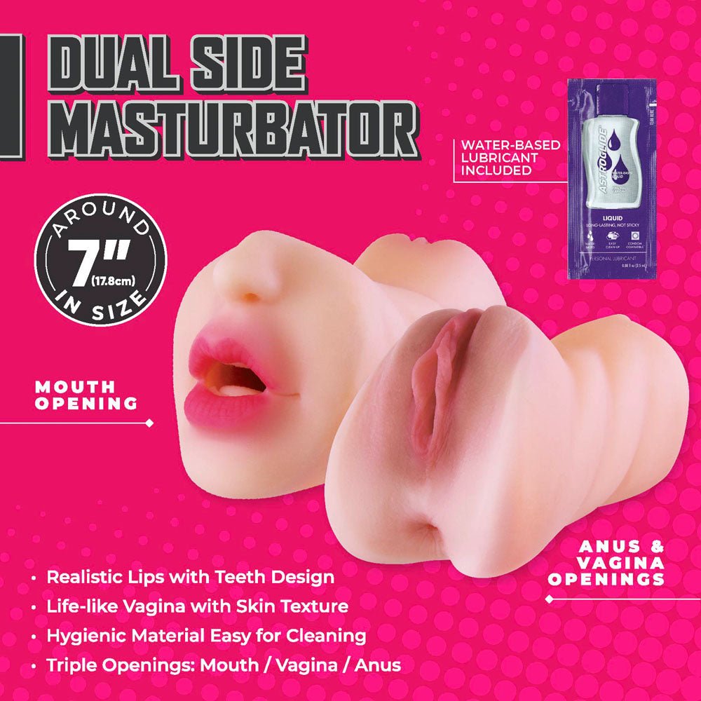Moist & Surge - Flesh Double Ended Stroker – Sex toys NZ by Naughtyhut. Discreet delivery nationwide.