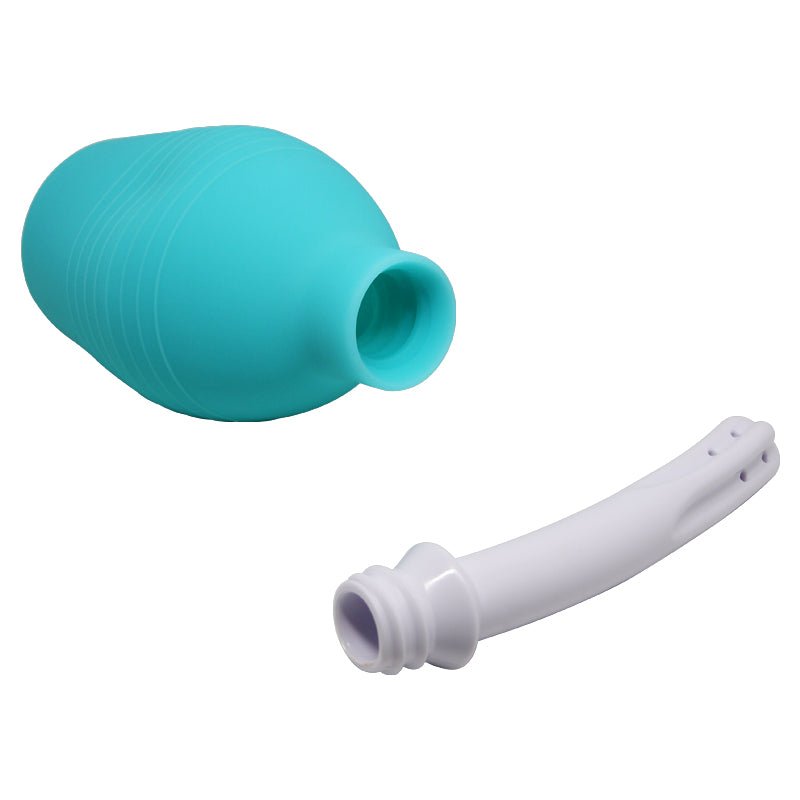 Buy MR PLAY Anal Douche - Aqua/White Unisex Douche - 310 ml Capacity – Naughtyhut NZ sex toys online. Discreet delivery & top brands.