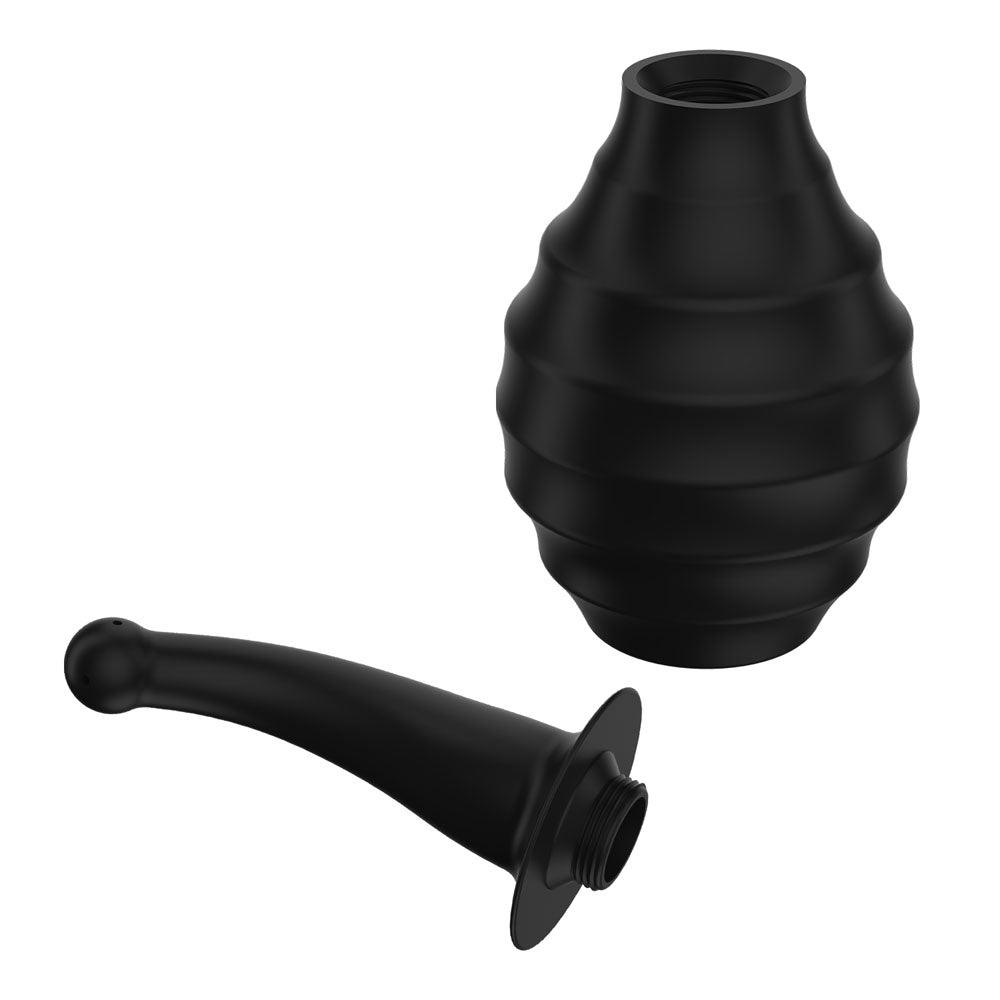 MR PLAY Anal Douche M6 - Black - Black Unisex Douche - 330 ml Capacity – Sex toys NZ by Naughtyhut. Discreet delivery nationwide.