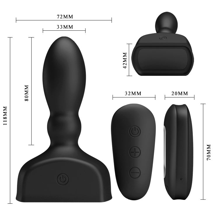 Buy MR PLAY Inflatable Anal Plug - Black USB Rechargeable Inflatable Anal Plug with Wireless Remote – Naughtyhut NZ sex toys online. Discreet delivery & top brands.