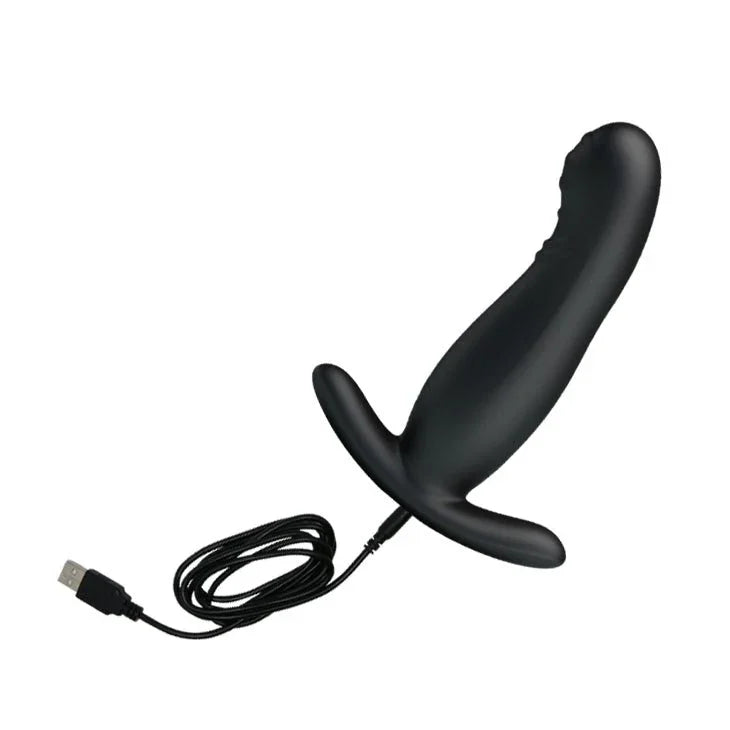 Mr Play prostate massager with USB charging cable attached