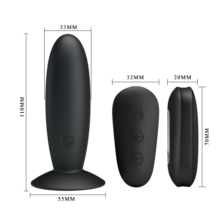 MR PLAY Remote Control Vibrating Anal Plug - Black USB Rechargeable Vibrating Butt Plug with Wireless Remote – Sex toys NZ by Naughtyhut. Discreet delivery nationwide.
