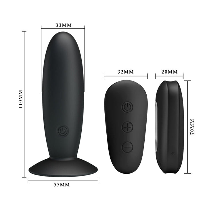 MR PLAY Remote Control Vibrating Anal Plug - Black USB Rechargeable Vibrating Butt Plug with Wireless Remote – Sex toys NZ by Naughtyhut. Discreet delivery nationwide.