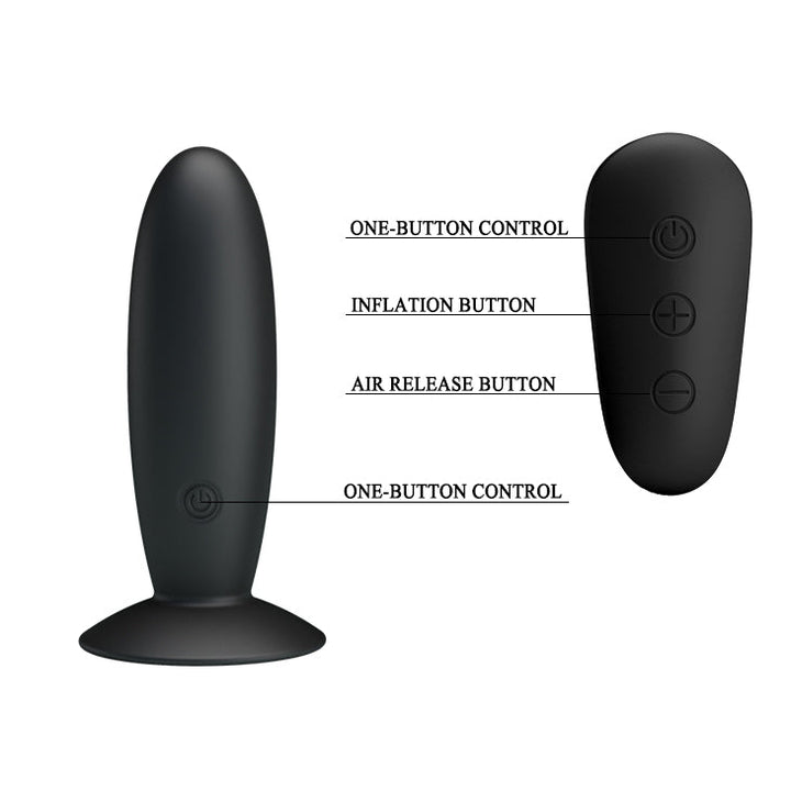 MR PLAY Remote Control Vibrating Anal Plug - Black USB Rechargeable Vibrating Butt Plug with Wireless Remote – Sex toys NZ by Naughtyhut. Discreet delivery nationwide.