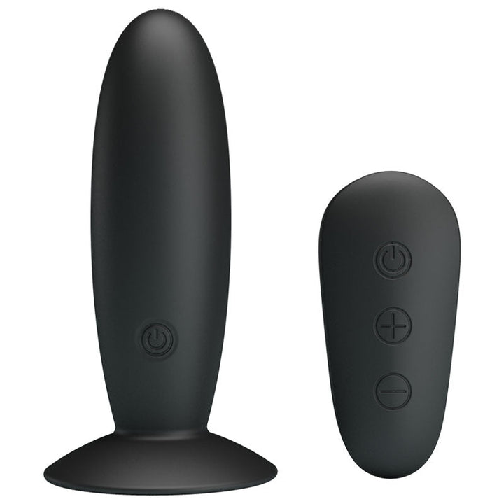 MR PLAY Remote Control Vibrating Anal Plug - Black USB Rechargeable Vibrating Butt Plug with Wireless Remote – Sex toys NZ by Naughtyhut. Discreet delivery nationwide.