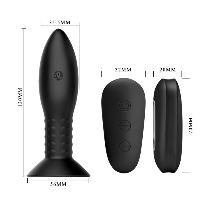 MR PLAY Rotation Beads Anal Plug - Black USB Rechargeable Beaded Butt Plug with Wireless Remote – Sex toys NZ by Naughtyhut. Discreet delivery nationwide.