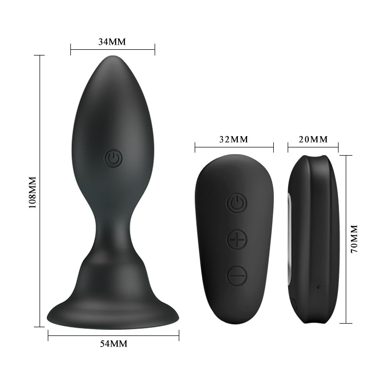 MR PLAY Vibrating Anal Plug - Black 10.8 cm USB Rechargeable Vibrating Butt Plug with Remote – Sex toys NZ by Naughtyhut. Discreet delivery nationwide.