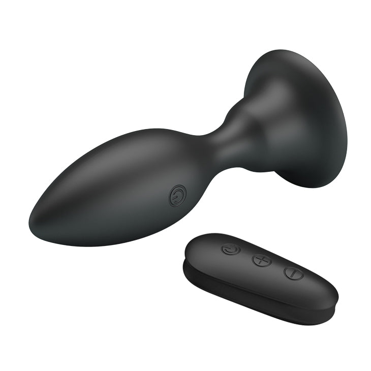 MR PLAY Vibrating Anal Plug - Black 10.8 cm USB Rechargeable Vibrating Butt Plug with Remote – Sex toys NZ by Naughtyhut. Discreet delivery nationwide.