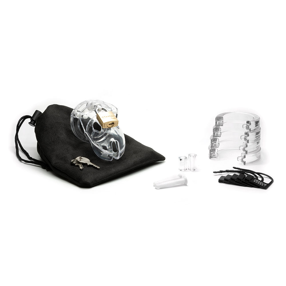 Buy Mr. Stubb Chastity Cock Cage Kit - Clear - Clear 1.75 Inch Cock Cage Kit – Naughtyhut NZ sex toys online. Discreet delivery & top brands.