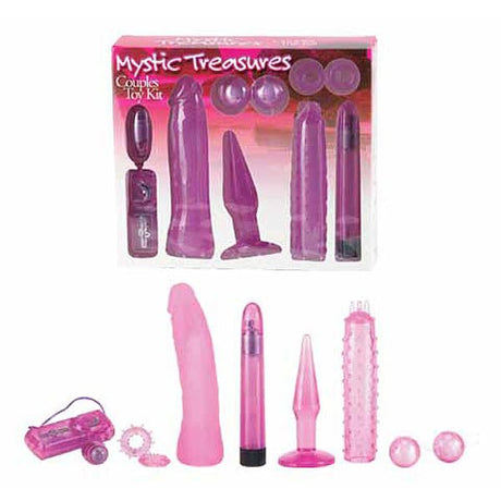 Buy Mystic Treasures - Pink Couples Kit - 7 Piece Set – Naughtyhut NZ sex toys online. Discreet delivery & top brands.