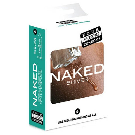 Buy Four Seasons Naked Shiver - Ultra Thin Lubricated Condoms - 6 Pack – Naughtyhut NZ sex toys online. Discreet delivery & top brands.