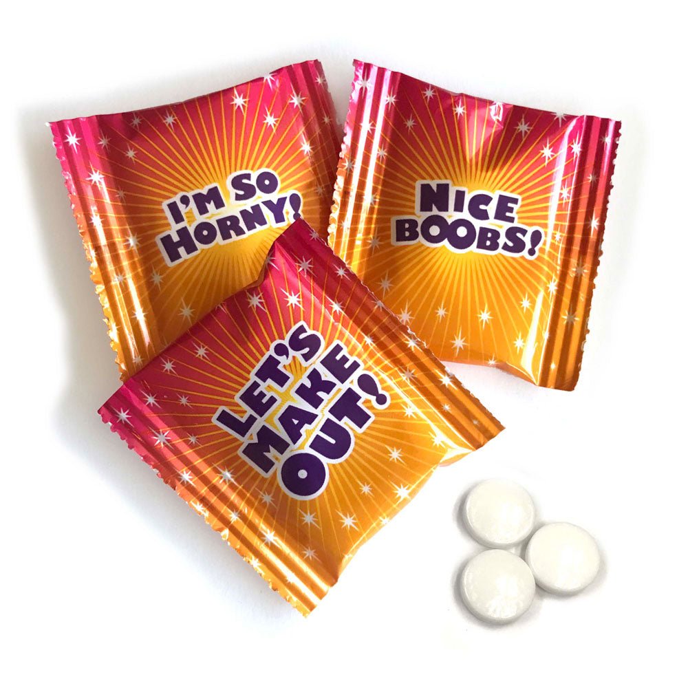 Buy Naughty Mints - Bulk Bag of 25 Party Packs – Naughtyhut NZ sex toys online. Discreet delivery & top brands.