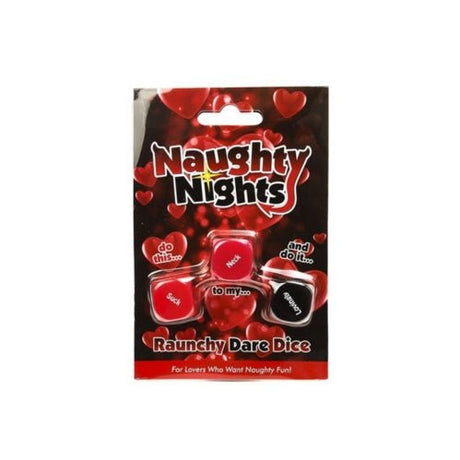Buy Naughty Nights Raunchy Dare Dice – Naughtyhut NZ sex toys online. Discreet delivery & top brands.