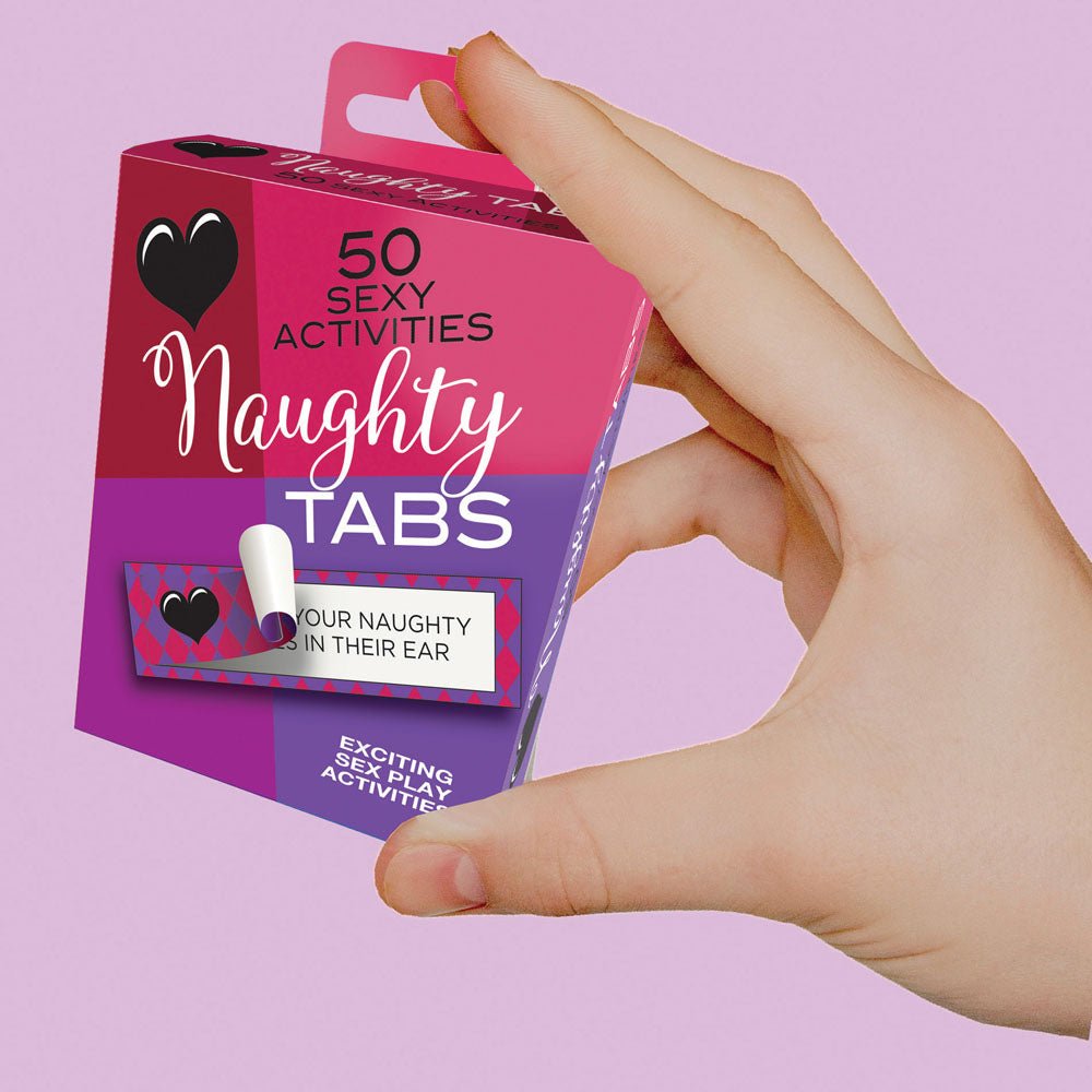 Buy Naughty Tabs - Sexy Suggestions - Set of 50 – Naughtyhut NZ sex toys online. Discreet delivery & top brands.