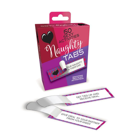 Buy Naughty Tabs - Sexy Suggestions - Set of 50 – Naughtyhut NZ sex toys online. Discreet delivery & top brands.