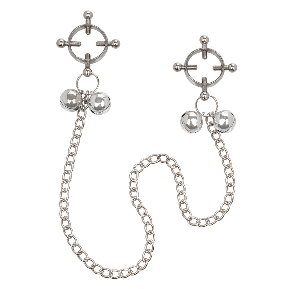 Buy Nipple Grips 4 - Point Nipple Press with Bells – Naughtyhut NZ sex toys online. Discreet delivery & top brands.
